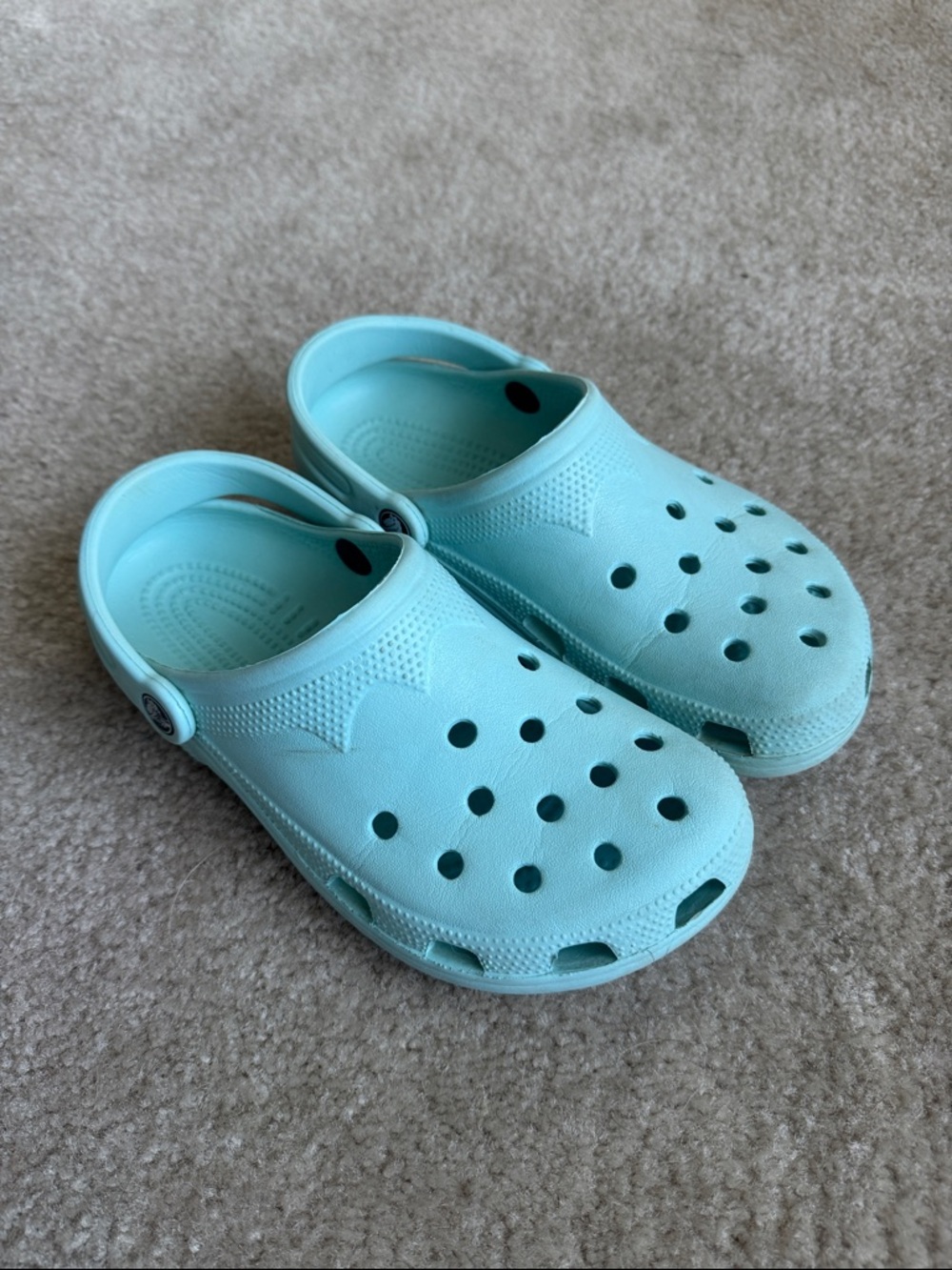 Sea foam blue/green crocs